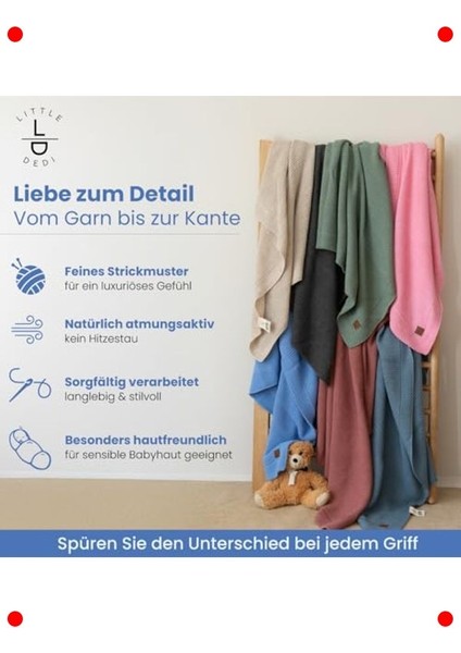 Lüks Yumuşak Bebek Battaniyesi Mavi 80X100 cm indirimleri