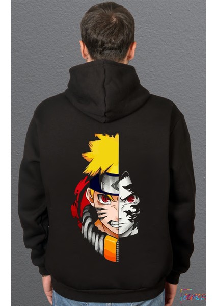 Naruto Kakashi Anime Face Japanese Korea Sweatshirt Unisex Kapüşonlu Hoodie
