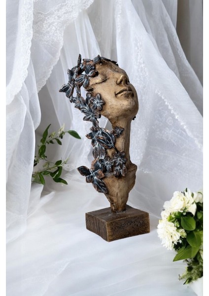 Dekoratif Çiçek Saçlı Kadın Biblo fiyatları