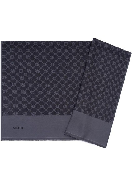 Elegance Monogram Füme Şal 1090100 - 913