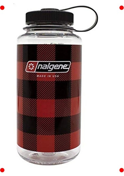 1 Litre Kırmızı Desenli Yetişkin Su Şişesi