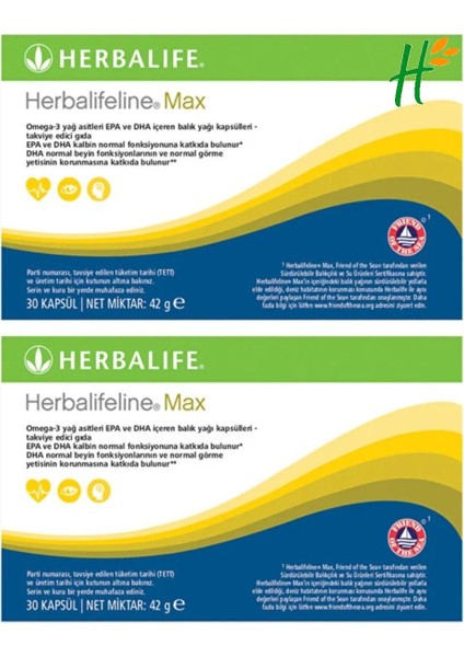 line® Max – Omega 3 - Epa & Dha Içeren Balık Yağı Takviyesi 2'li Paket