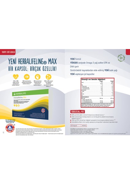 line® Max – Omega 3 - Epa & Dha Içeren Balık Yağı Takviyesi 2'li Paket indirimleri