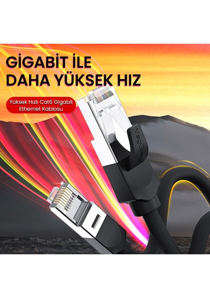 Cat6 1000Mbps Gigabit FTP RJ45 Ethernet Ağ Kablosu 10 Metre