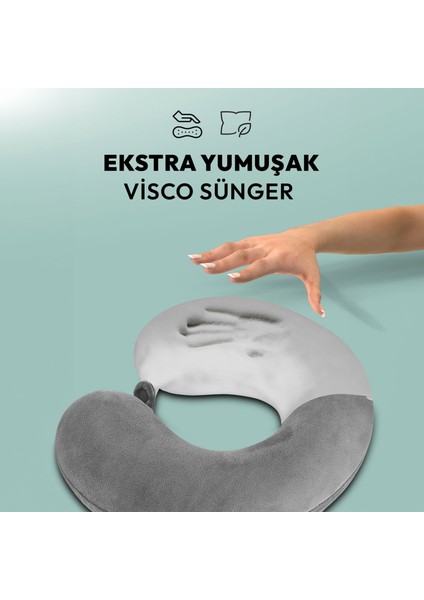 Seyahat Boyun Yastığı - Gri - 29X27 cm fiyatları