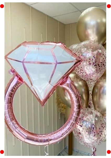 Rose Gold Yüzük Şekilli Folyo Balon - Bride To Be modelleri