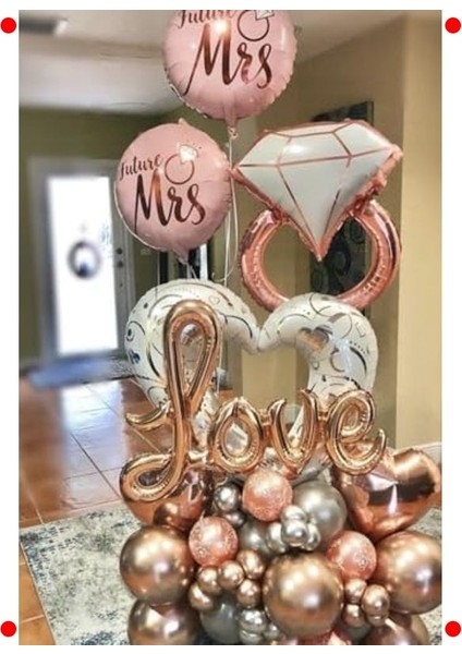 Rose Gold Yüzük Şekilli Folyo Balon - Bride To Be indirimleri