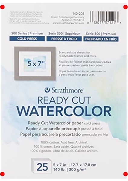 Hazır Kesim Suluboya Kağıdı 25 Yaprak