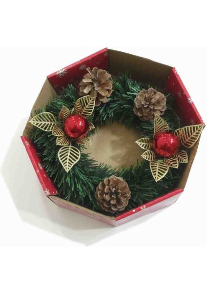 Yılbaşı Kapı Süsü 24 cm KROKANSIZ Kapı Masa Büro fiyatları