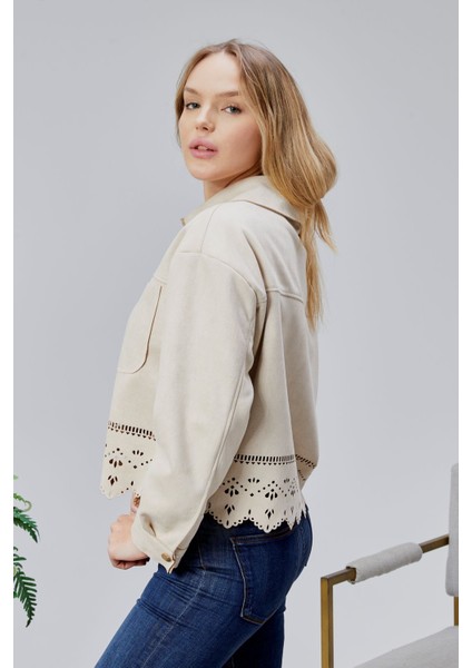 Scuba Süet Lazer Kesim Ceket modelleri