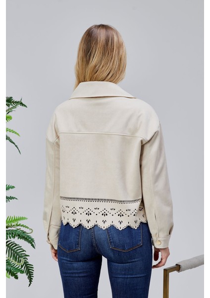 Scuba Süet Lazer Kesim Ceket fırsatları