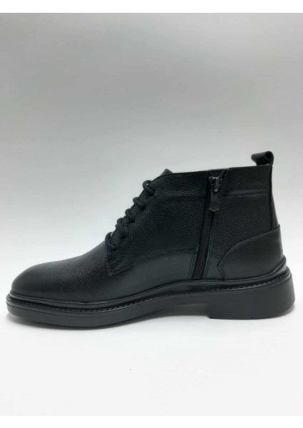 Hakiki Deri Içi Tüylü Kauçuk Tabanlı Bağcıklı Fermuarlı Klasik Kışlık Erkek Bot C-8532958ATC modelleri
