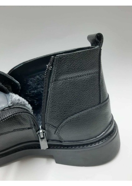 Hakiki Deri Içi Tüylü Kauçuk Tabanlı Bağcıklı Fermuarlı Klasik Kışlık Erkek Bot C-8532958ATC indirimleri