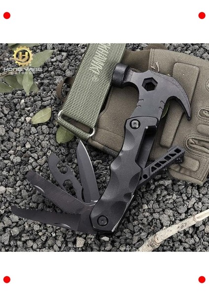 Çok Amaçlı Outdoor Çekiç & Araç Seti (Siyah) fırsatları
