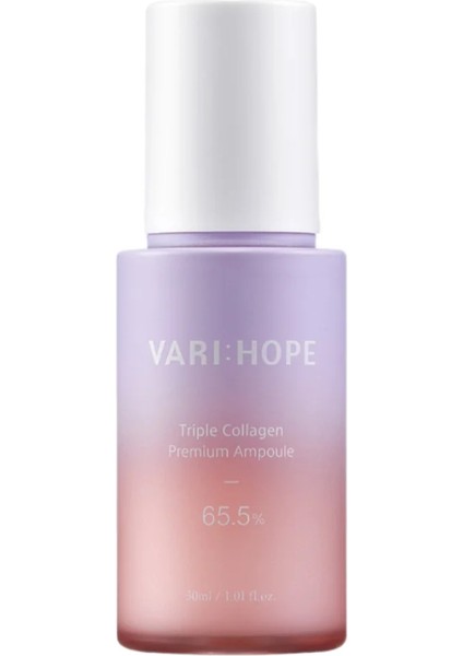 Varı:hope Triple Collagen Premium Ampoule 30 ml 3 Tip Kolajen Içeren Cilt Elastikiyetini Destekleyen Premium Ampul