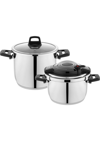 Optima Düdüklü Tencere Seti - Gri / Siyah - 6,5 Lt fiyatları