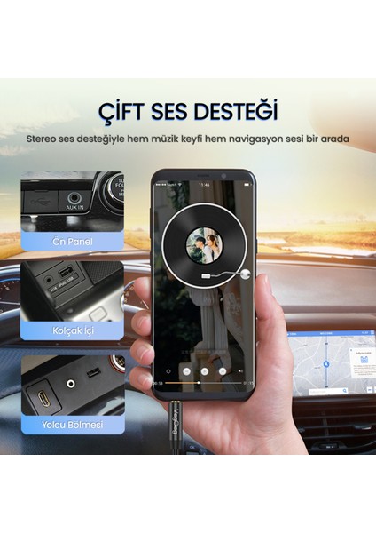 3.5mm Jack Trrs Hi-Fi Aux Mikrofon ve Ses Kablosu 2 Metre modelleri