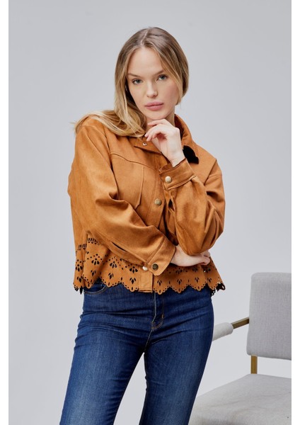 Scuba Süet Lazer Kesim Ceket