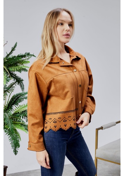 Scuba Süet Lazer Kesim Ceket modelleri