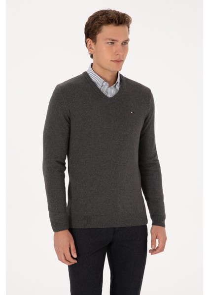 Erkek Antrasit Melanj Kazak /triko 50313668-VR081