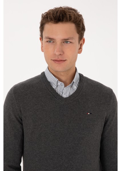 Erkek Antrasit Melanj Kazak /triko 50313668-VR081 fiyatları