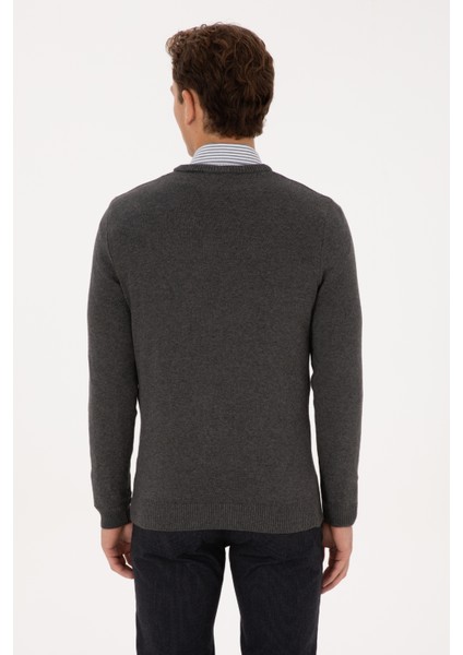 Erkek Antrasit Melanj Kazak /triko 50313668-VR081 indirimleri