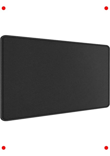 Büyük Siyah Mouse Pad (90X40) - Kaymaz, Dikişli Kenar