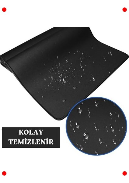 Büyük Siyah Mouse Pad (90X40) - Kaymaz, Dikişli Kenar fırsatları