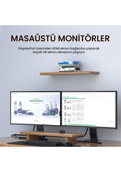 4K 30Hz DisplayPort to HDMI Dönüştürücü Kablo 1.5 Metre modelleri