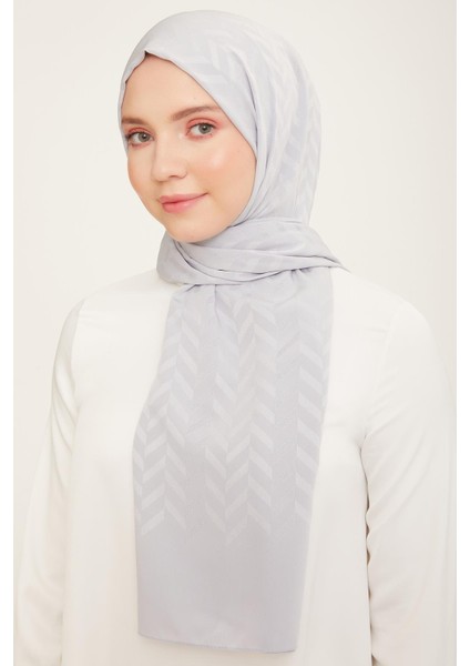 Trend J.capri Gümüş Rengi Desenli Şal 1 - 355