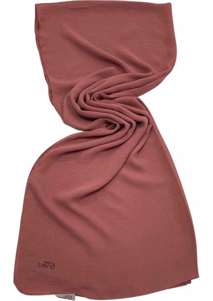 Trend Gül Kurusu Tek Renk Cazz Şal 4037