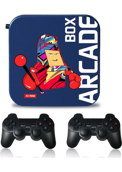 Arcade Box AD1900 – 4K Hd Retro Oyun Konsolu | 33.000+ Klasik Oyun, 2 Kablosuz Kol, PS1/N64/DC/NEOGEO Destekli