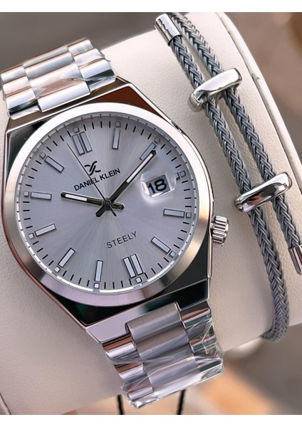 Italyan Tasarım Bileklik Hediyeli 2 Yıl Garantili 3 Atm Erkek Kol Saati ES.13861-10