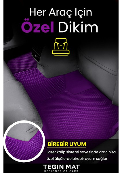 Volkswagen Taigo 2021-2025 Aracınıza Özel Eva Paspas Mor | Kaymaz ve Yıkanabilir Taraftar Oto Paspas fırsatları