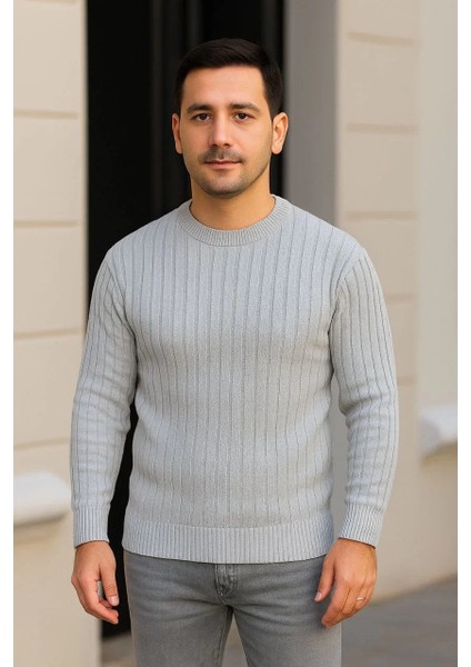 Erkek Fitilli Triko Kazak 4’lü Set – Beyaz, Bordo, Gri, Siyah | Kalın Dokuma Pamuklu Regular Fit Bisiklet Yaka Uzun Kollu Kışlık ve Baharlık Rahat Triko Kombini indirimleri