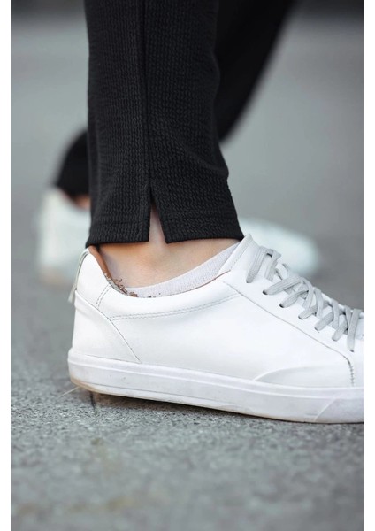 Erkek Paça Yırtmaçlı Burgu Selanik Dokulu Jogger Buggy Pantalon Rahat Kalıp - Siyah fiyatları