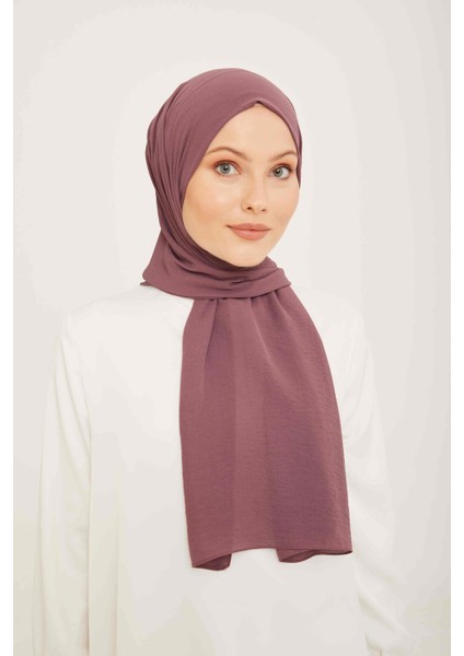 Trend Açık Mürdüm Tek Renk Cazz Şal 24