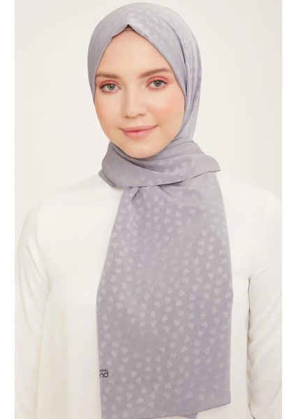 Trend J.capri Şal 4 - 358 - Kalpli Gri