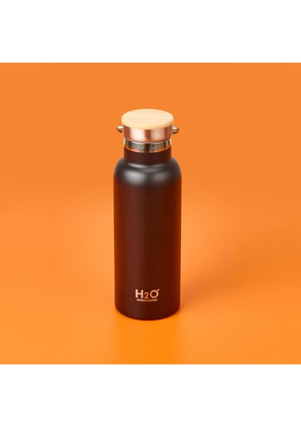 Bambu Kapaklı Çelik Termos - Siyah / Açık Kahverengi - 500 ml modelleri