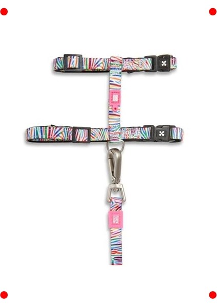 Ayarlanabilir Kedi Koşum Takımı ve Tasma Seti - Zebra Desenli fiyatları