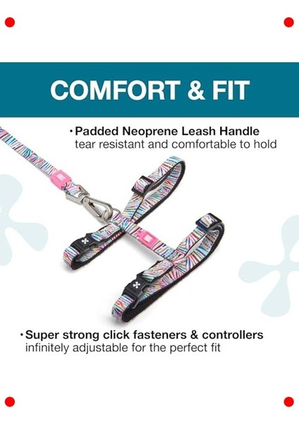 Ayarlanabilir Kedi Koşum Takımı ve Tasma Seti - Zebra Desenli modelleri