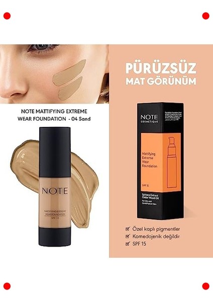 Mat Bitişli Spf 15 Kapatıcı Fondöten fiyatları