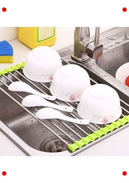 Evye Üstü Katlanır Paslanmaz Çelik Kurutma Süzgeci indirimleri