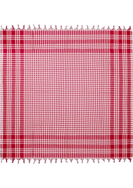 Soft Ekoseli Piknik Örtüsü - Kırmızı - 165X165 cm