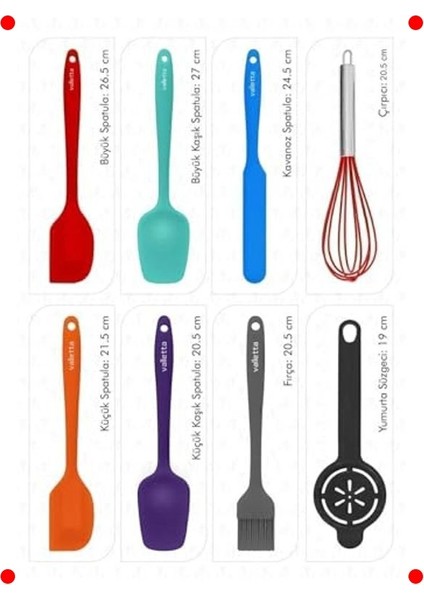 8 Parça Paslanmaz Çelik Mutfak Seti fiyatları