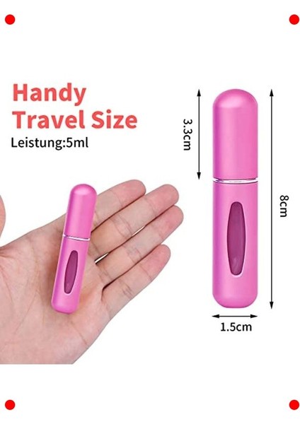 4 Adet Mini Doldurulabilir Seyahat Parfüm Şişesi 5 ml fiyatları