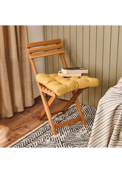 Soft Traum Sandalye Minderi - Hardal - 45X45 cm