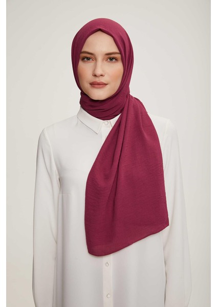 Trend Koyu Fuşya Tek Renk Cazz Şal 4034