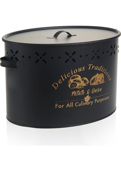 Metal Bölmeli Patates Soğan Kovası - Siyah - 18 Lt fiyatları