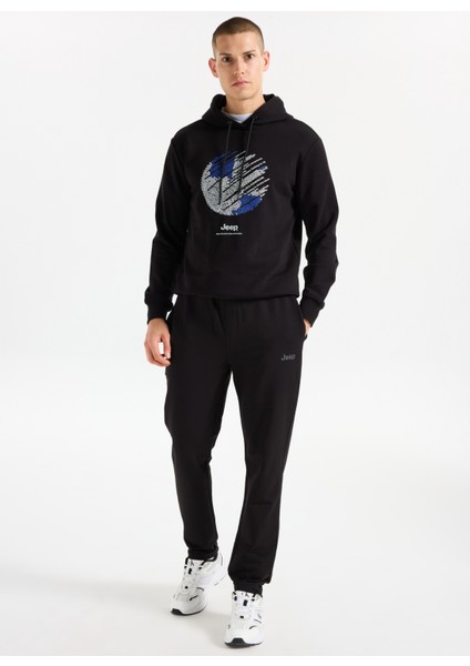 Kapüşon Yaka Baskılı Siyah Erkek Sweatshırt J5WM-SWT7694 fiyatları
